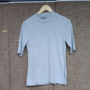 Lilla P Light Gray Short Sleeve Tee